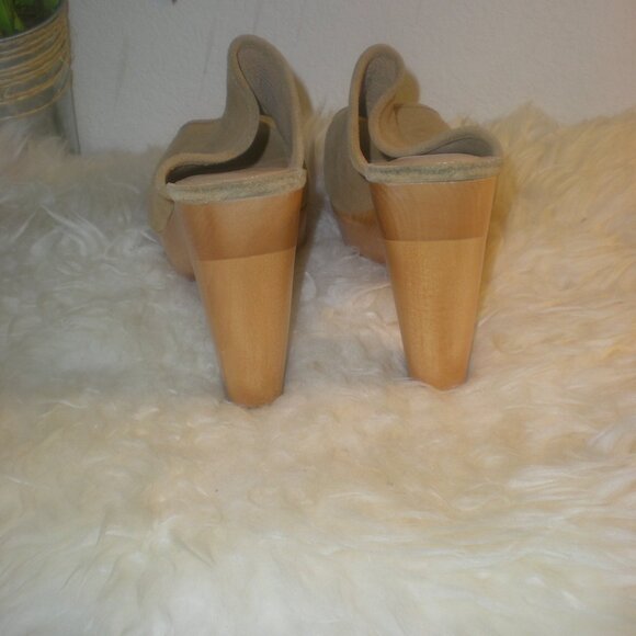 COACH BRAND  Platform  Mule  Sandal   Tan  Size 8B  JANETT - Picture 5 of 7